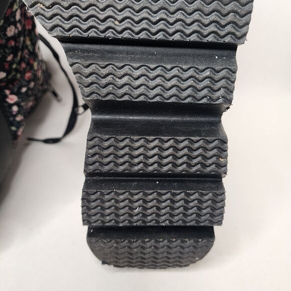 Demonia Shaker 52 Boots Platform Black Floral Womens 8 Spike Goth Grunge - Picture 14 of 15